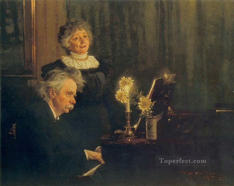 Nina y Edvard Grieg 1892 Peder Severin Kroyer Pintura al óleo